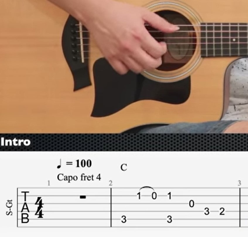 Tabulatur Spiel Gitarrenunterricht Leipzig